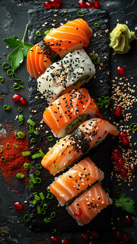 sashimi de salmón